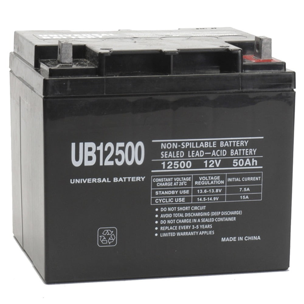 12V 50Ah UB12500 UPS Battery Replaces 40Ah Ritar RA12-40D, RA 12-40D