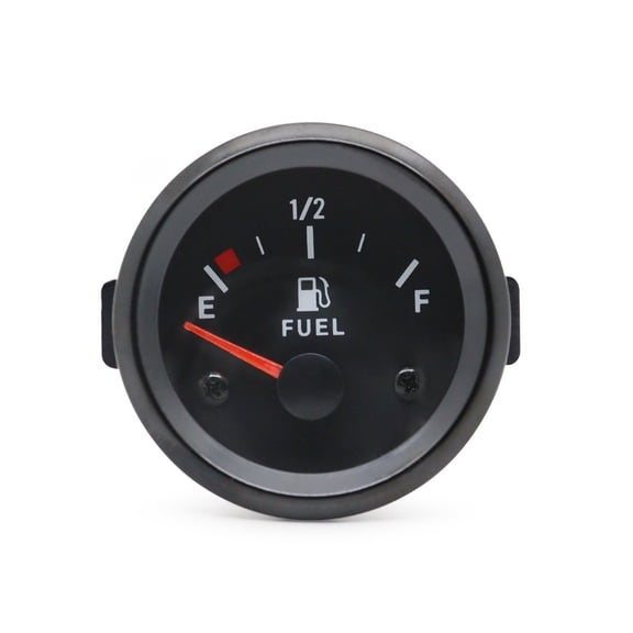 12V 52mm Universal Car Fuel Gauge Fuel Level Gauge Meter High Sensitivity White LED Light Black Rim Automotive Gauges ,Vibration