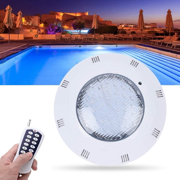 12V 54W Pool Light Underwater Color-Change LED Lights RGB IP68 with Remote (54W)