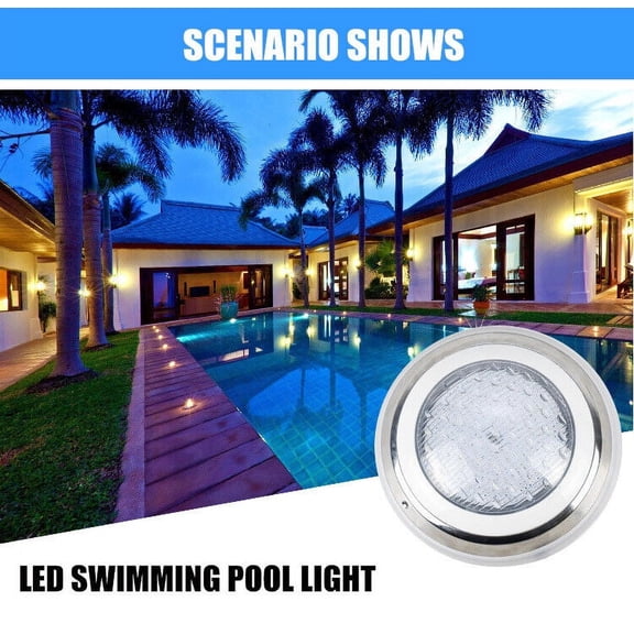 12V 54W Swimming Pool Light Underwater Lamp Spa Waterproof IP68 RGB LED Remote 7 Color