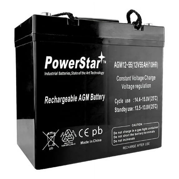 12V 55AH Battery for Merits Vision Super (P327/P327-2) Power Chair