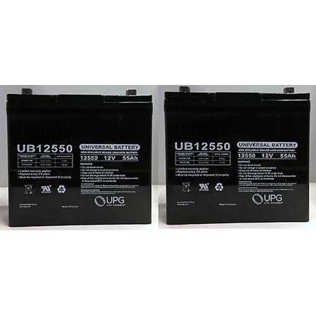 12V 55AH Replacement Battery for Invacare 3G Storm Torque SP, Power Tiger - 2 Pack