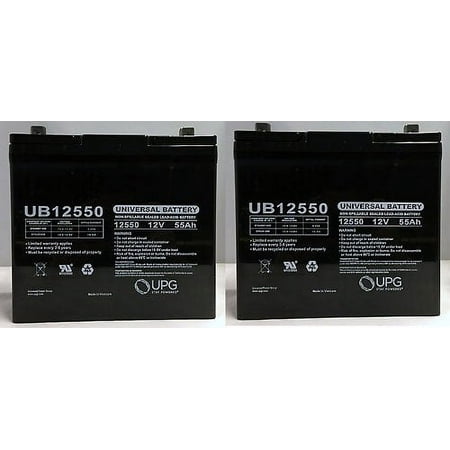 12V 55Ah INVACARE RANGER II FWD RANTER II MWD XTERRA GT SLA Battery - 2 Pack