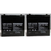 12V 55Ah INVACARE RANGER II FWD RANTER II MWD XTERRA GT SLA Battery - 2 Pack