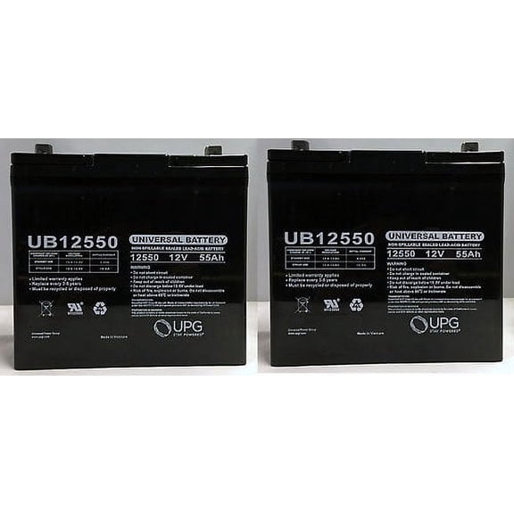 12V 55Ah PACE SAVER SCOUT MIDI DRIVE NP RF Wheelchair SLA Battery - 2 Pack