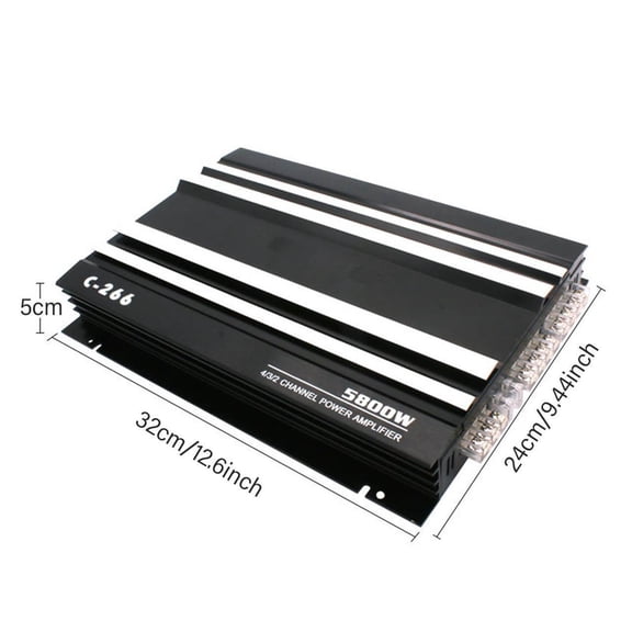 12V 5800W Car Amplifier Multichannel Powerful Car Subwoofer Aluminum Alloy Vehicle Power Stereo Amp Car Sound Amplifiers ,Powerful Sound Quality