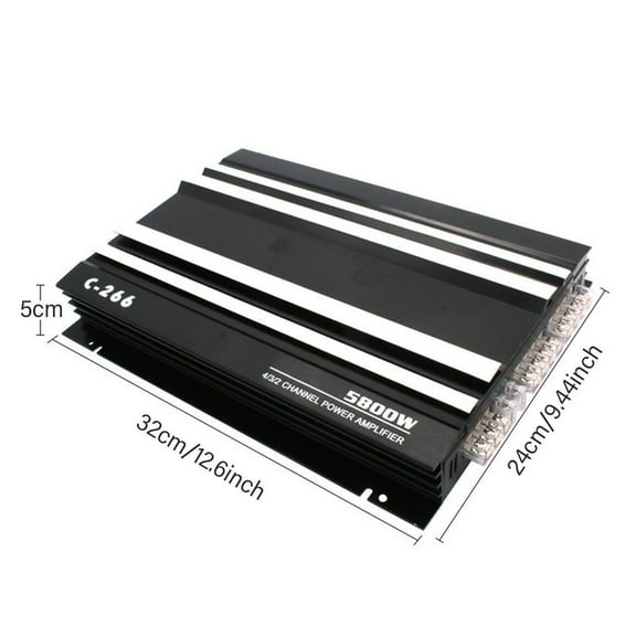 12V 5800W Car Amplifier Multichannel Powerful Car Subwoofer Aluminum Alloy Vehicle Power Stereo Amp Car Sound Amplifiers ,Small Footprint