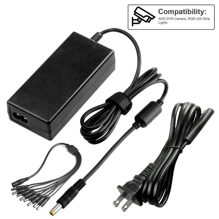 12V 5A AC Adapter Charger Power Supply for Security Camera CCTV DVR  Surveillance System 