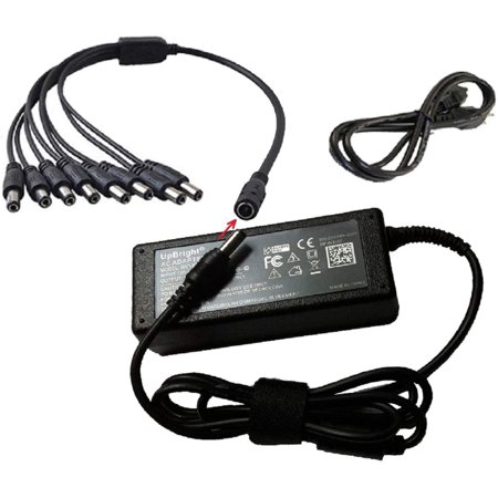 12V 5A AC DC Adapter for Ni-ght O-wl DVR H 264 4 Channel 4 Pack Day/Night Bullet NightOwl Security Camera Power Supply(+8 Port Plug Split Power Cable)