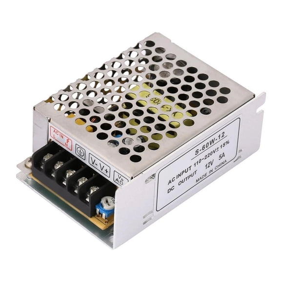 12V 5A Power Supply Adapter 60W Power Supply Transformer Switch 220 AC To 12V DC for LED Strip ,Ease of Installation