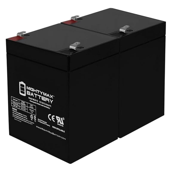 12V 5AH Battery for Liftmaster 485LM Evercharge Back-Up - 2 Pack