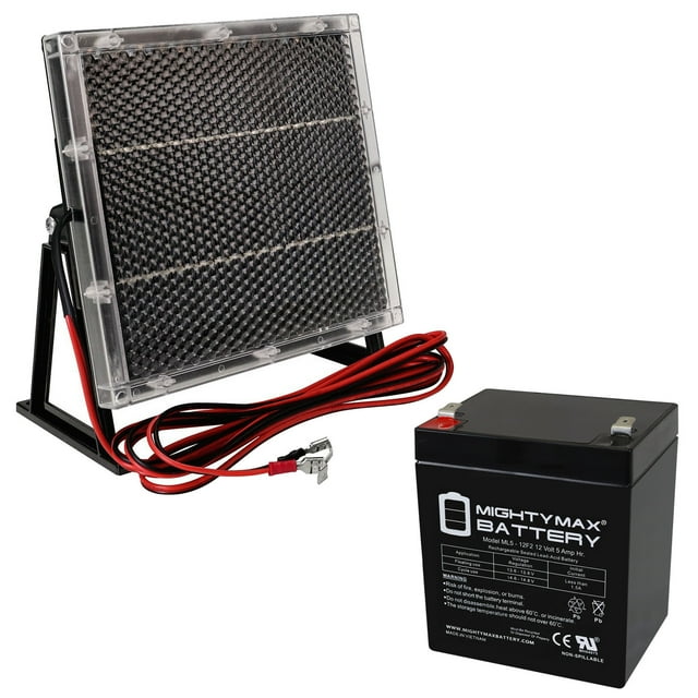 12V 5AH F2 SLA Replacement Battery Compatible With Schuco G180 Suction Unit + 12V Solar Panel