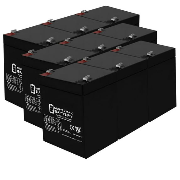 12V 5AH SLA Battery Replacement for Vision CP1250A - 9 Pack