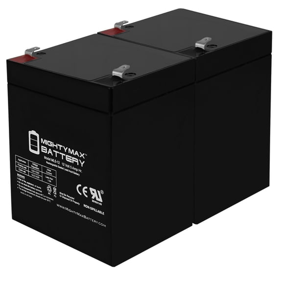 12V, 5Ah, AGM, Replacement Battery Compatible with Kid Trax Dodge Viper SRT - 2 Pack