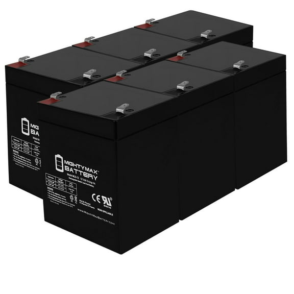 12V, 5Ah, AGM, Replacement Battery Compatible with Kid Trax Dodge Viper SRT - 6 Pack