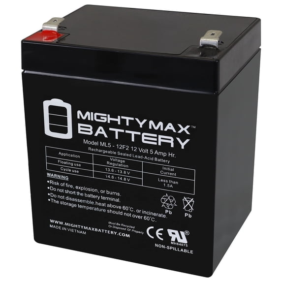 12V 5Ah F2 SLA Replacement Battery for APC SURT7500RMXLI