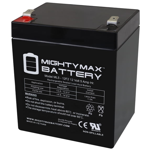 12V 5Ah F2 SLA Replacement Battery for Jolt SA1250