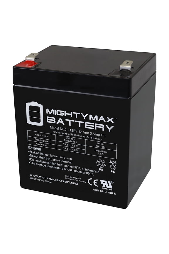 12V 5Ah F2 SLA Replacement Battery for Jolt SA1250