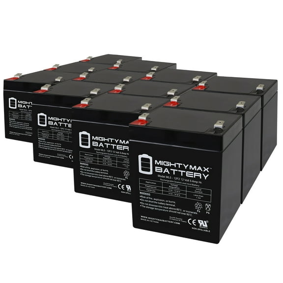 12V 5Ah F2 SLA Replacement Battery for Powerware 5125 3000i RM - 12 Pack