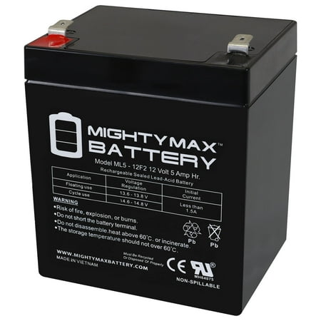 12V 5Ah F2 SLA Replacement Battery for Vision AGM CP1250