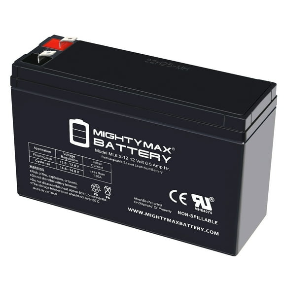 12V, 6.5Ah, AGM, F2 Terminal, Replacement Battery Compatible with Delta HR 12-24W