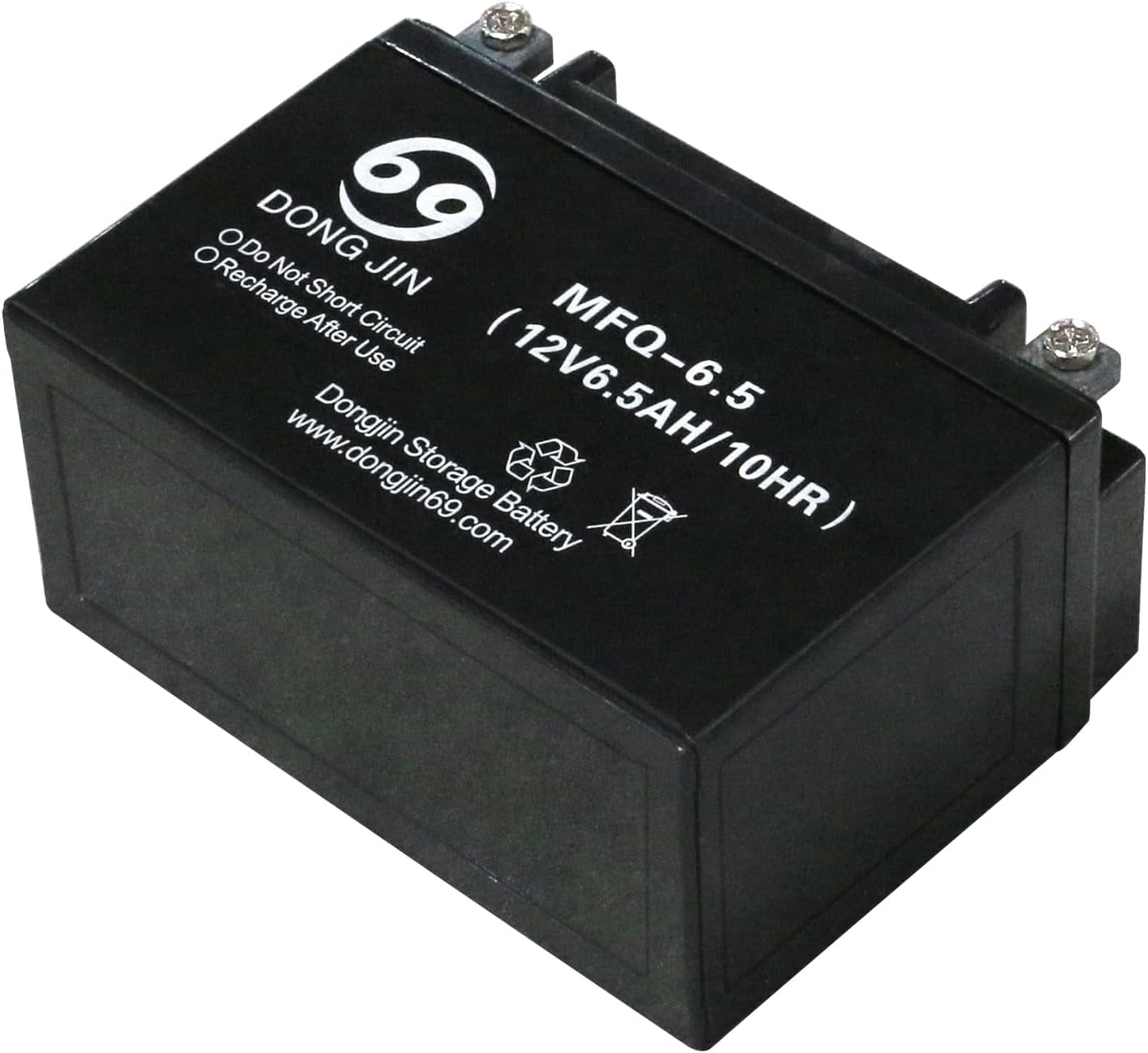 12V 6.5Ah AGM Sealed Rechargeable Battery mfq6.5 MFQ-6.5 10HR Maintenance Free SLA Power Battery for Generator, ATV, UTV, Motorcycle, Go Kart, Dirt Bike, Golf Cart, Quad Buggy, Predator 5000