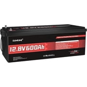 12V 600Ah LiFePO4 Lithium Battery Built-in 200A BMS 10000+ Deep Cycle 7200Wh Deep Cycle Lithium Iron Phosphate Battery Perfect for RV, Solar System, Off Grid, Home Energy Storage