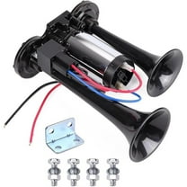 12V 600DB Upgraded Air Horn Dual Trumpets, Super Loud Train Electric Horn Kit with Air Compressor Compatible with 12V vehicles Trucks Trains Boats Pickup SUVs Cars Speaker
