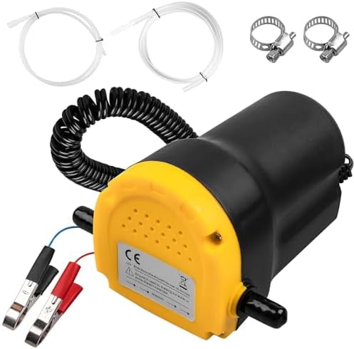 12V 60W Oil Extractor Pump, Upgraded Oil Change Pump, Diesel Fluid Transfer Pump Extractor Scavenge Suction for Car Boat Tractor Truck RV ATV