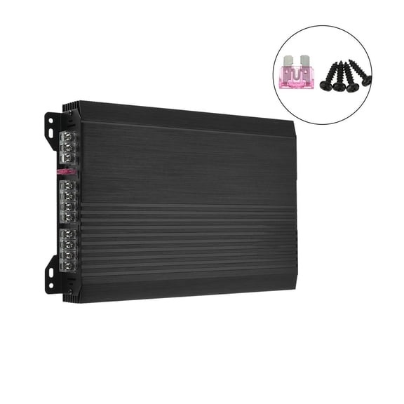 12V 6800W 4 Channel Car Amplifier Subwoofer Slim Class A/B Car Audio Amp Powerful Amplifiers Subwoofer Bass Speaker Amplifiers ,Small Footprint