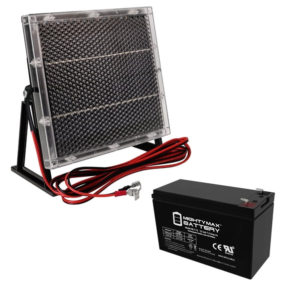 12V 7.2AH Replacement Battery Compatible with Texas Hunter 100 lb. Road Feeder + Solar Panel