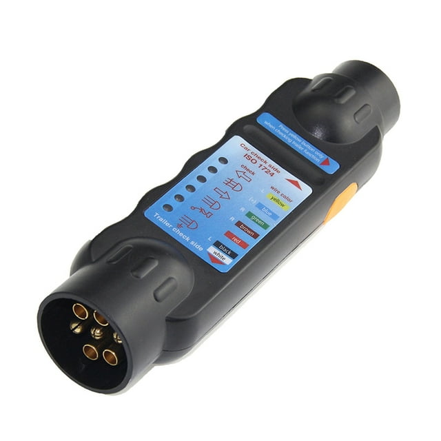 12V 7 Pin Trailer Socket Tester Truck Wiring Circuit Light Test Tool RV
