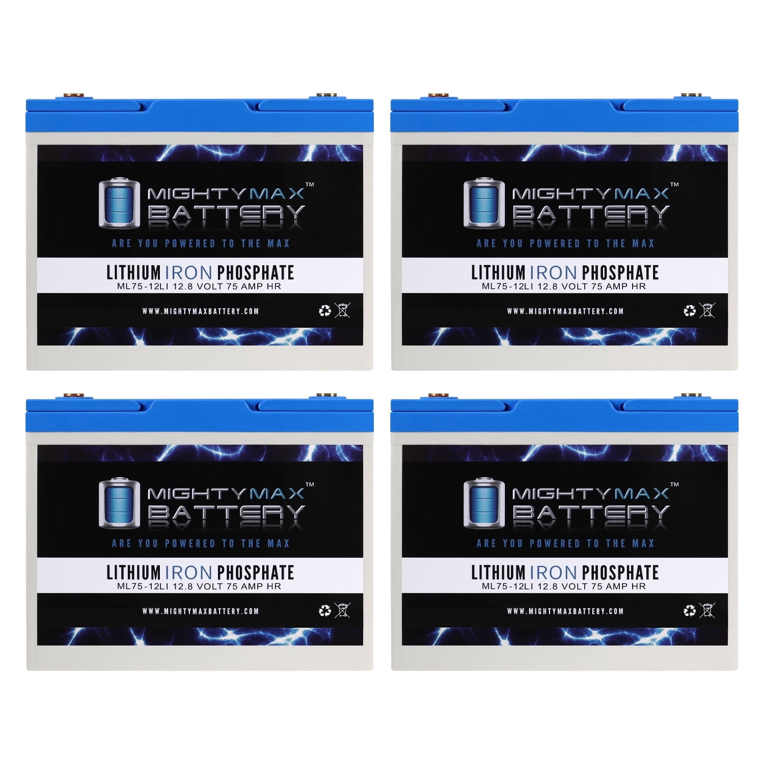 12V 75AH Lithium Replacement Battery compatible with 3000XR, 5000XR, SMARTCELL-XR - 4 Pack
