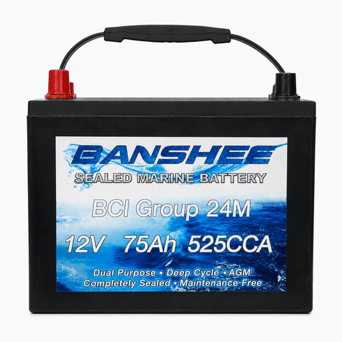 12V 75Ah Replacement Battery for BCI Group 24M Starting Marine & RV