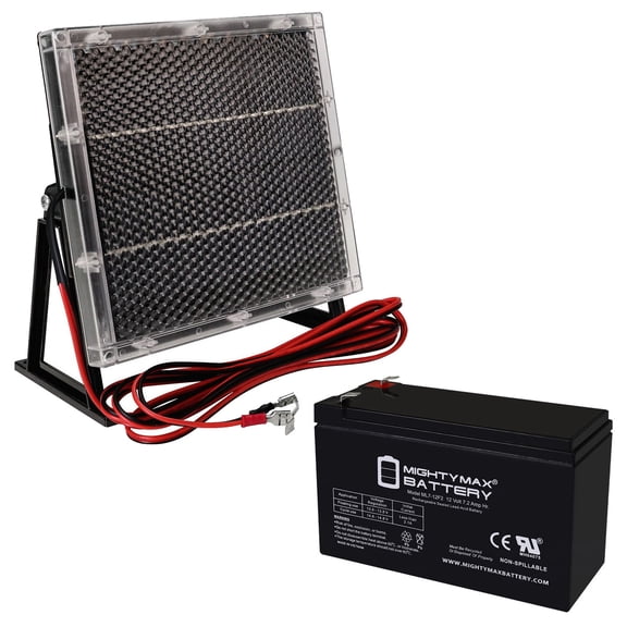 12V 7AH F2 SLA Replacement Battery Compatible With All-O-Matic OH-200-DC GateOperator + 12V Solar Panel