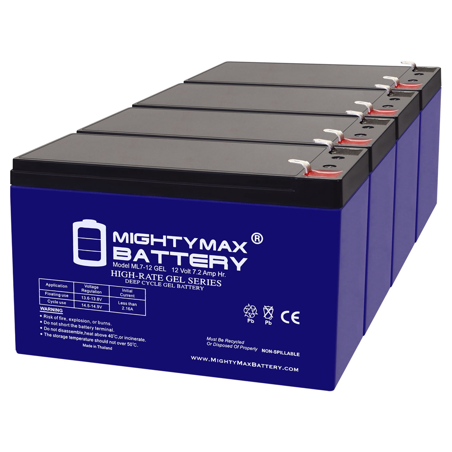 12V 7AH GEL F1 Replacement Battery Compatible with FireLite MS4412B