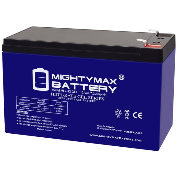 12V 7AH GEL F1 Replacement Battery Compatible with Smarter Tools Model #STGP-4750EB