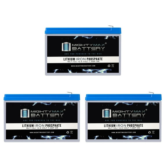 12V 7AH Lithium Replacement Battery Compatible with GTO PROSW2002XLS Gate Opener - 3 Pack
