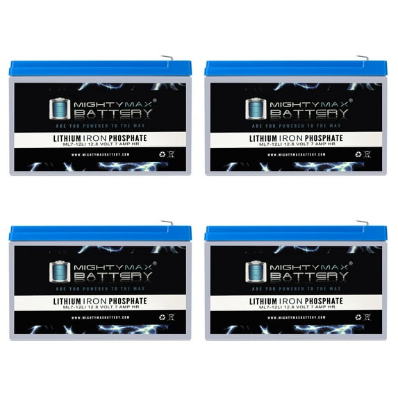 12V 7AH Lithium Replacement Battery Compatible with Humminbird Ice 45 Flasher - 4 Pack