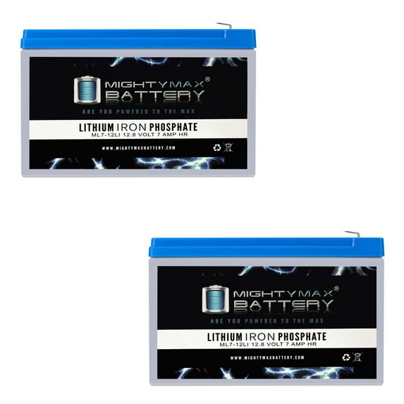 12V 7AH Lithium Replacement Battery Compatible with SLA12-7F - 2 Pack