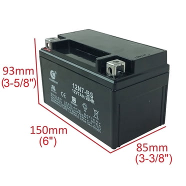 Scooter Parts Unlimited 12V 7ah Battery For GY6 50cc-150cc Mopeds & Scooters