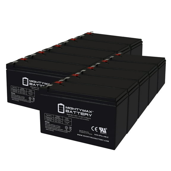 12V 7Ah F2 Replacement Battery for All-O-Matic OH-200-DC GateOperator - 10 Pack
