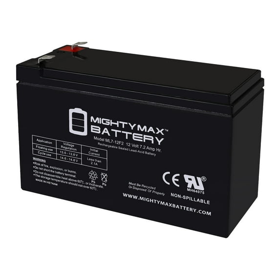 12V 7Ah F2 Replacement Battery for Altronix SMP10PMC12X