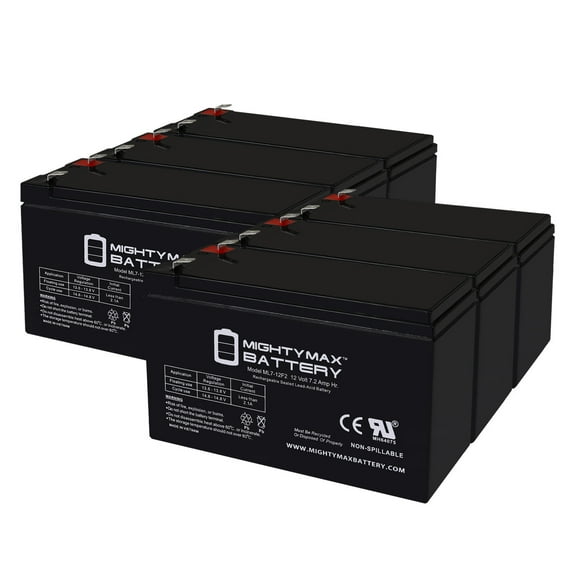 12V 7Ah F2 Replacement Battery for ION Audio Pathfinder 2 Grey - 6 Pack