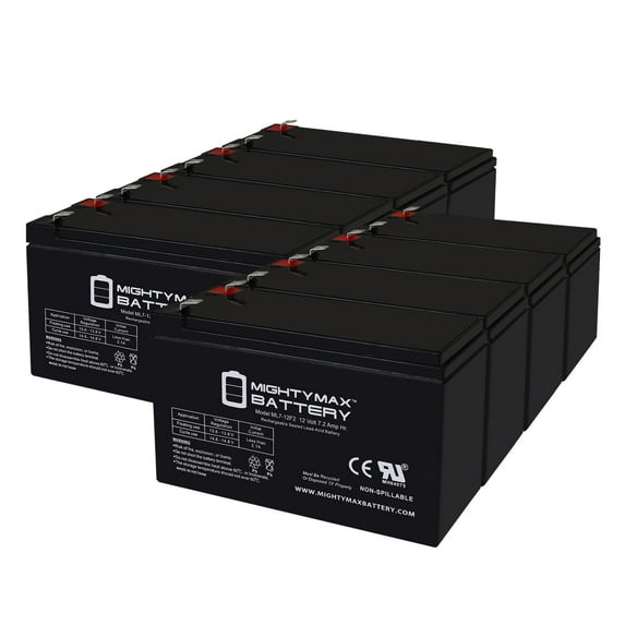 12V 7Ah F2 Replacement Battery for ExpertPower EXP1270, EXP1272 - 8 Pack