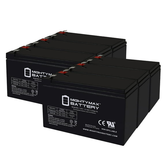 12V 7Ah F2 Replacement Battery for Tennis Tutor Jr Ball Machine - 6 Pack