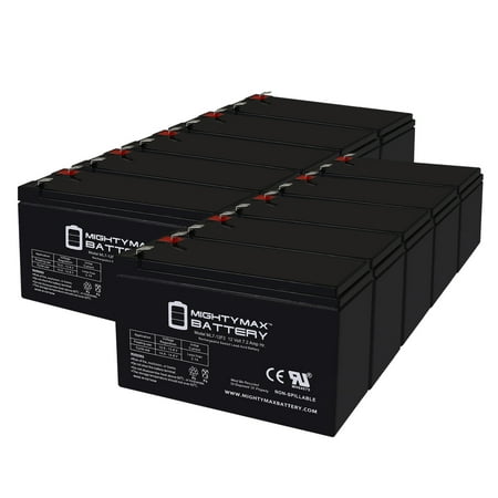 12V 7Ah F2 Replacement Battery for Tripp Lite G1000U - 10 Pack