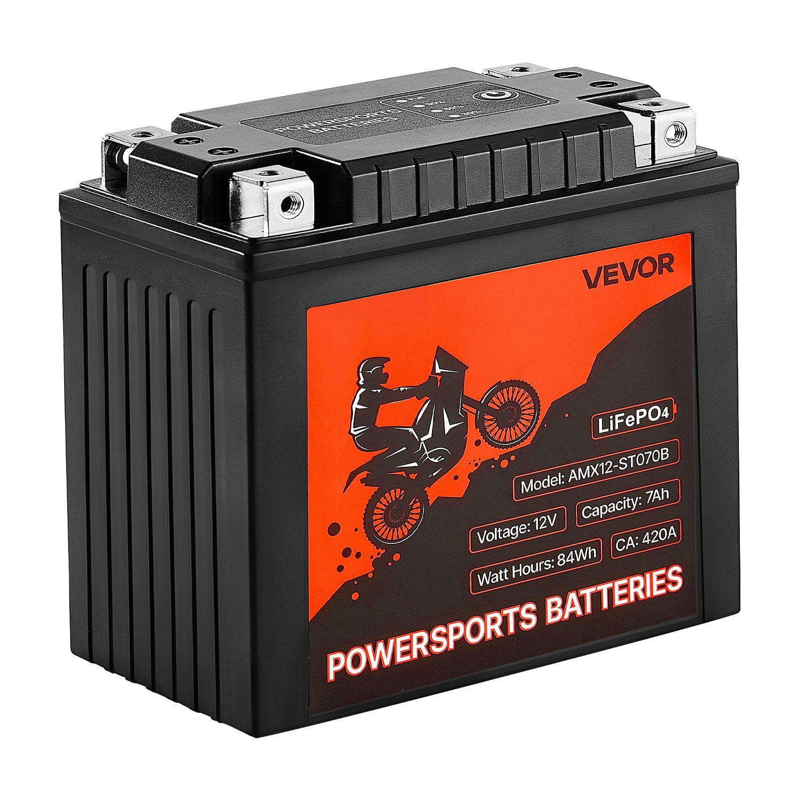 12V 7Ah Motorcycle Battery YT14AH-BS - Maintenance-Free, Deep-Cycle Capable for Extended Riding