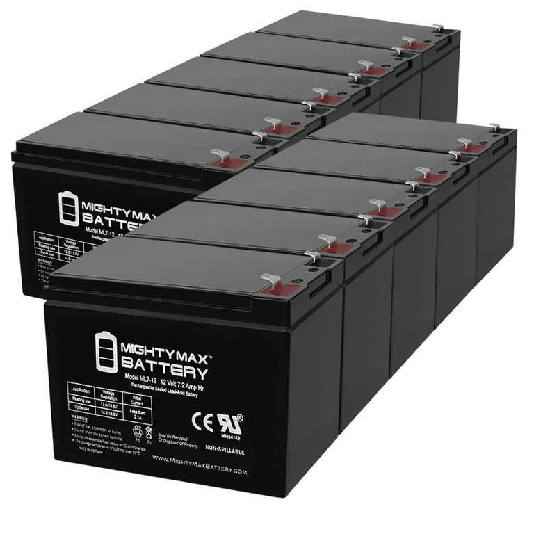 12V 7Ah SLA Replacement Battery for FIAMM FG20721 - 10 Pack 