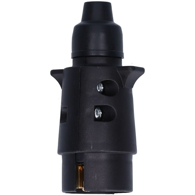 12V 7Pin Trailer Socket Plug Brass Connector Tow Bar Traction for